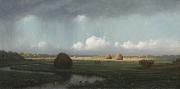 Martin Johnson Heade Sudden Showers, Newbury Marshes oil